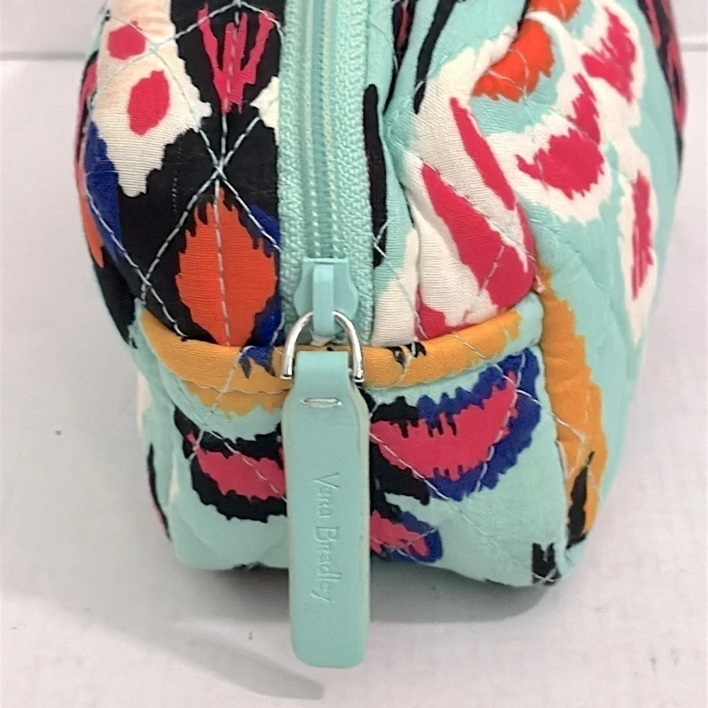 Vera Bradley Medium Cosmetic Bag Pueblo Cotton Pattern Travel - EUC